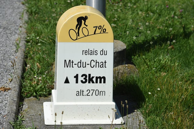 Am Mont du Chat werden die Fahrer auf der 9. Etappe zu leiden haben. Am Mont du Chat werden die Fahrer auf der 9. Etappe zu leiden haben.