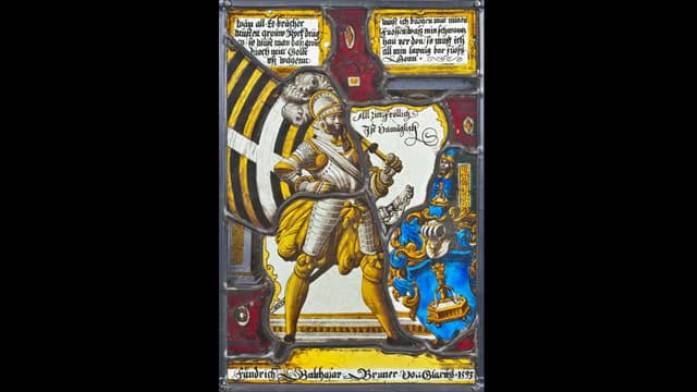 Wappen mit Fähnrich Wappen mit Fähnrich