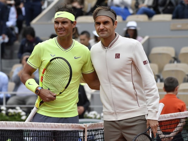 Rafael Nadal und Roger Federer. Rafael Nadal und Roger Federer.