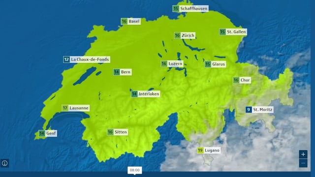 Wetterkarte ohne Hochnebel Wetterkarte ohne Hochnebel