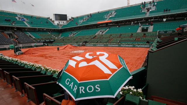 Der Center Court am Montagnachmittag. Der Center Court am Montagnachmittag.