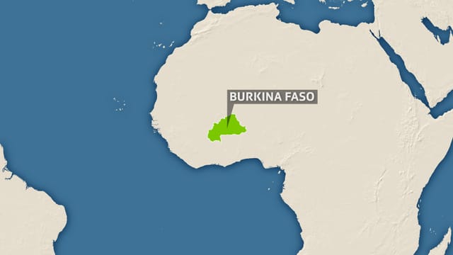 Burkina Faso. Im Nordwesten des Kontinents Afrika gelegen. Burkina Faso. Im Nordwesten des Kontinents Afrika gelegen.