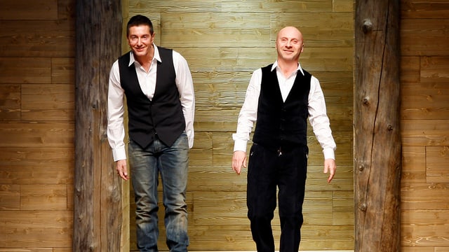 Die beiden italienischen Designer Domenico Dolce (rechts) und Stefano Gabbana (links). Die beiden italienischen Designer Domenico Dolce (rechts) und Stefano Gabbana (links).