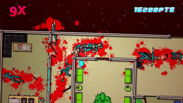 Eine Spielszene des Games «Hotline Miami 2: Wrong Number». Eine Spielszene des Games «Hotline Miami 2: Wrong Number».