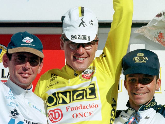 Tony Rominger, Alex Zülle, Laurent Dufaux Tony Rominger, Alex Zülle, Laurent Dufaux