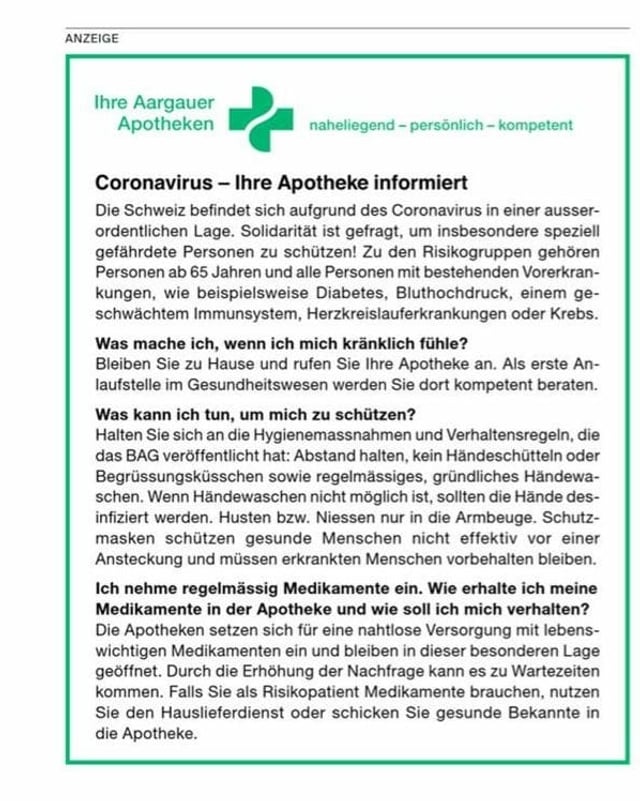 Zeitungsinserat Zeitungsinserat