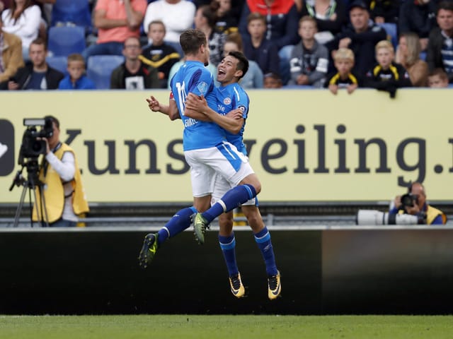Eindhoven-Spieler jubeln