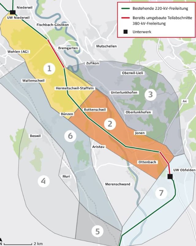 Karte mit Planungsgebieten Karte mit Planungsgebieten