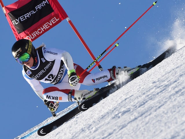 Lara Gut auf der Piste in Courchevel. Lara Gut auf der Piste in Courchevel.