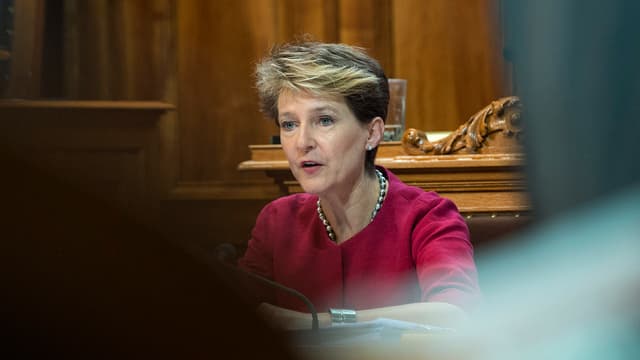 Bundespräsidentin Simonetta Sommaruga im Ständerat. Bundespräsidentin Simonetta Sommaruga im Ständerat.