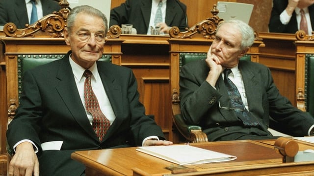 Cotti und Delamuraz im Nationalrat Cotti und Delamuraz im Nationalrat
