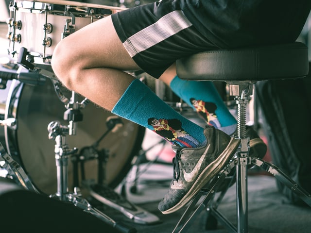 Socken vom Schlagzeuger Severin Socken vom Schlagzeuger Severin