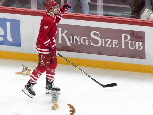 Yannick Herren, hier nach einem Treffer gegen Lugano. Yannick Herren, hier nach einem Treffer gegen Lugano.