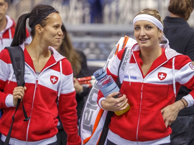 Viktorija Golubic (l.) und Timea Bacsinszky. Viktorija Golubic (l.) und Timea Bacsinszky.