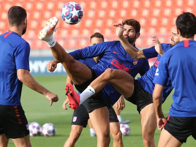 Die Atletico-Spieler im Training Die Atletico-Spieler im Training