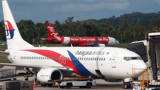 Ein Flugzeug der Malaysia Airlines. Ein Flugzeug der Malaysia Airlines.