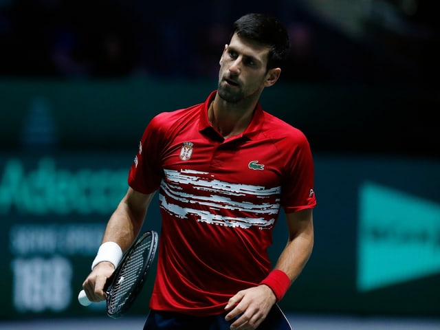 Novak Djokovic im Einsatz in Madrid 2019. Novak Djokovic im Einsatz in Madrid 2019.