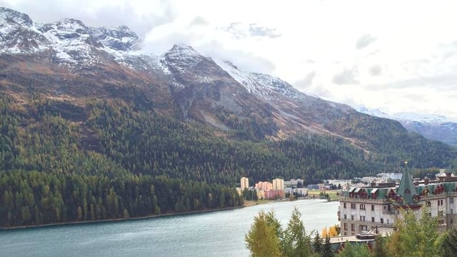 St.Moritz an einem grauen Herbsttag. St.Moritz an einem grauen Herbsttag.
