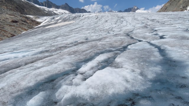 Völlig ausgeaperter Rhonegletscher. Völlig ausgeaperter Rhonegletscher.