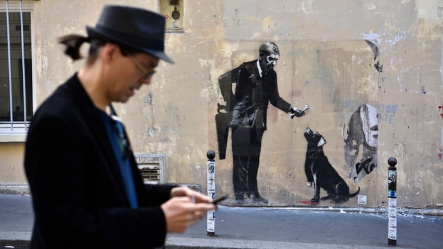 Graffiti von Banksy. Graffiti von Banksy.