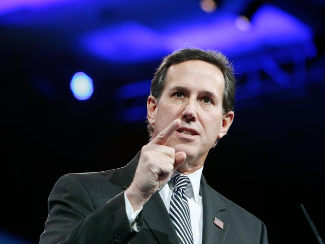 Santorum bei einer Veranstaltung als Redner.