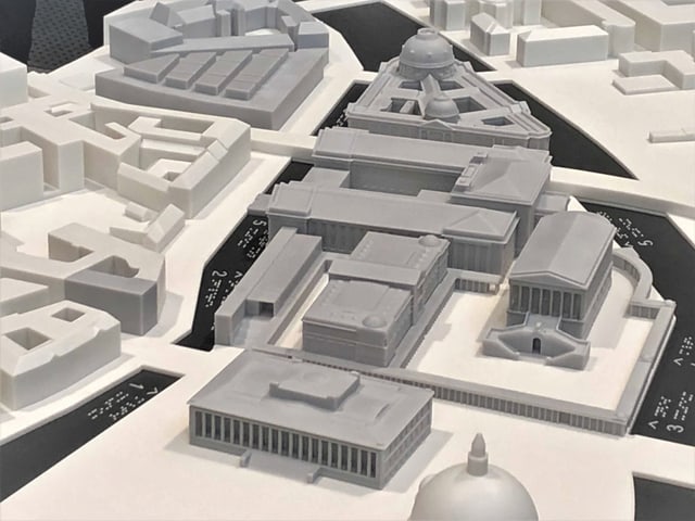 Ein Modell der Berliner Museumsinsel. Ein Modell der Berliner Museumsinsel.