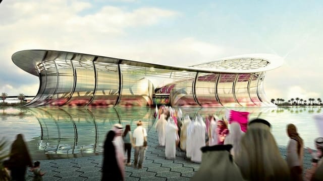 Im Lusail-Stadion findet das WM-Endspiel 2022 statt. Im Lusail-Stadion findet das WM-Endspiel 2022 statt.