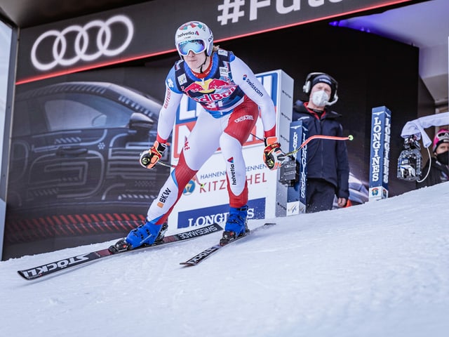 Marco Odermatt kurz nach dem Start am Samstag. Marco Odermatt kurz nach dem Start am Samstag.