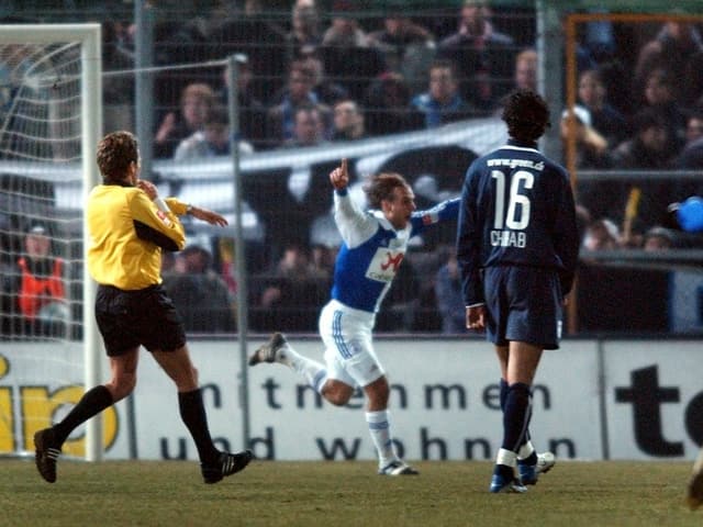 GC-Stürmer Richard Nuñez im Cup-Halbfinal gegen den FCZ. GC-Stürmer Richard Nuñez im Cup-Halbfinal gegen den FCZ.