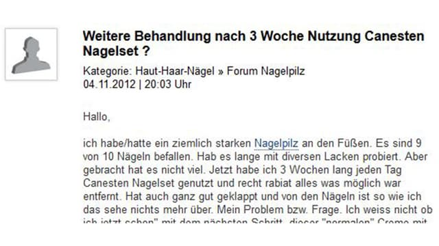 Screenshot Nagelpilzforum Screenshot Nagelpilzforum