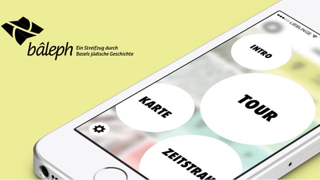 Flyer mit Schriftzug und Iphone-Bild Flyer mit Schriftzug und Iphone-Bild