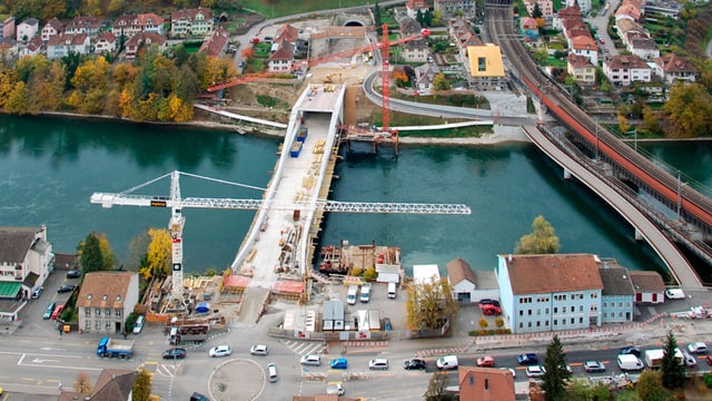 Blick auf die Baustelle und das Kleinholzquartier. Blick auf die Baustelle und das Kleinholzquartier.