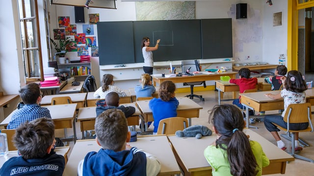 Schüler und Schülerinnen während des Unterrichts im Klassenzimmer Schüler und Schülerinnen während des Unterrichts im Klassenzimmer