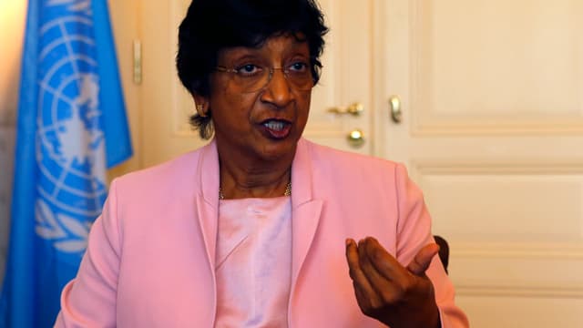Navi Pillay im Porträt. Navi Pillay im Porträt.