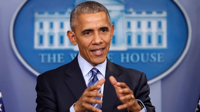 Präsident Obama spricht an einer Medienkonferenz Präsident Obama spricht an einer Medienkonferenz