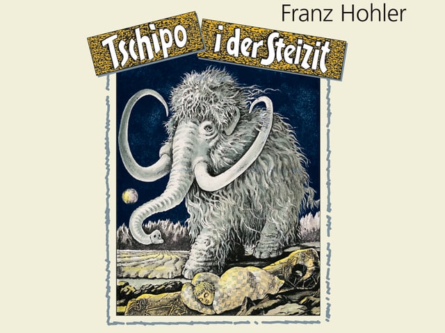 Mammut und schlafender Junge, Zeichnung Mammut und schlafender Junge, Zeichnung