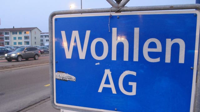 Ortsschild Wohlen. Ortsschild Wohlen.