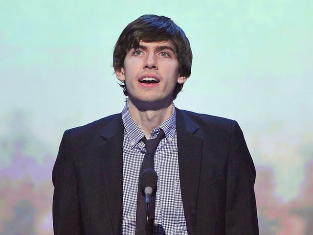 David Karp hinter dem Mikrofon David Karp hinter dem Mikrofon