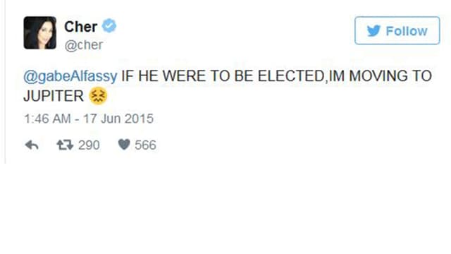 Tweet von Cher Tweet von Cher