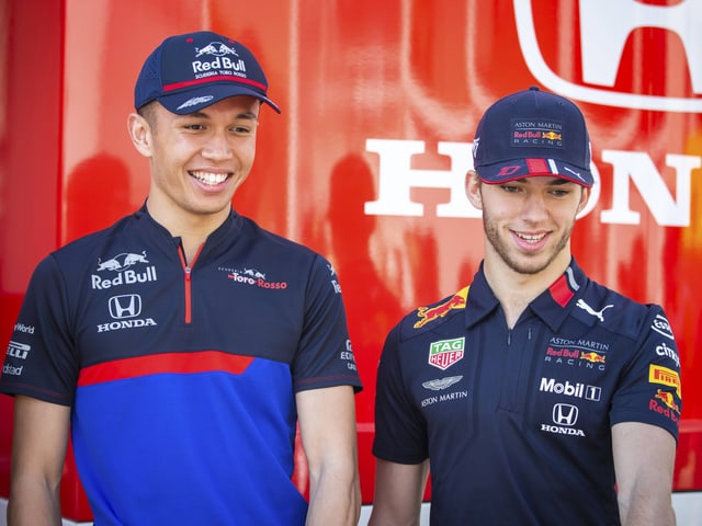 Alexander Albon (l.) und Pierre Gasly. Alexander Albon (l.) und Pierre Gasly.