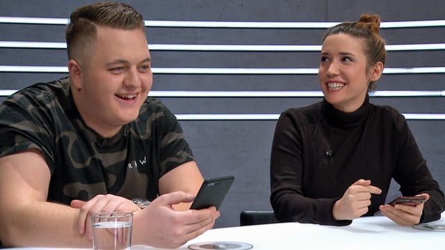 Bendrit Bajra und Gülsha Adili am Expertenpult. Bendrit Bajra und Gülsha Adili am Expertenpult.