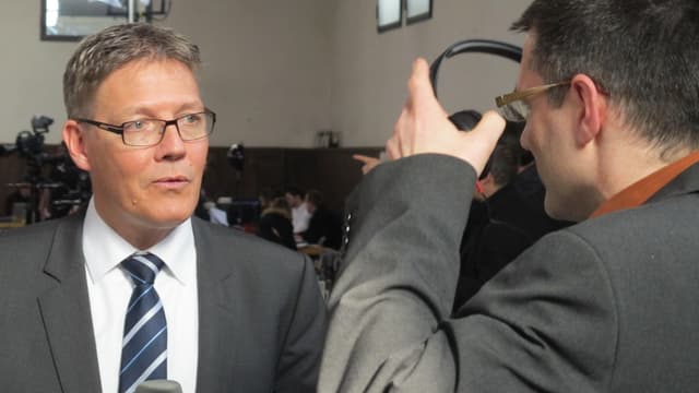 Roland Fürst (CVP) im Gespräch mit Regionaljournal-Redaktor Marco Jaggi. Roland Fürst (CVP) im Gespräch mit Regionaljournal-Redaktor Marco Jaggi.