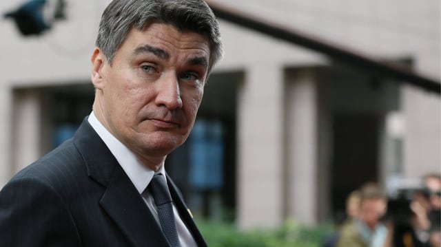 Der kroatische Premier Zoran Milanovich. Der kroatische Premier Zoran Milanovich.