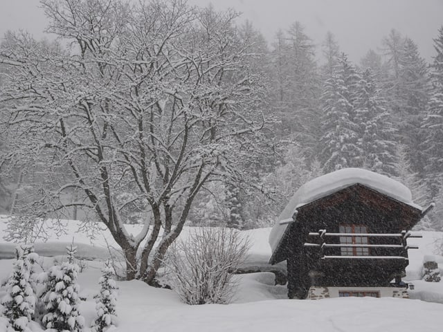 Starkschneefall in Leukerbad