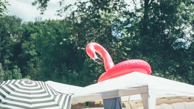 Pinker Gummi-Flamingo Pinker Gummi-Flamingo