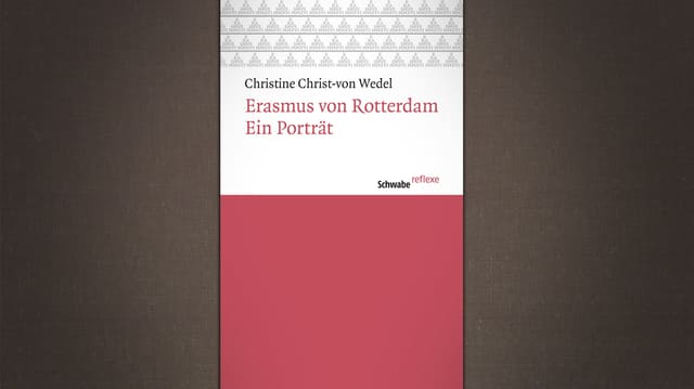 Das Buchcover ist rot-weiss. Das Buchcover ist rot-weiss.