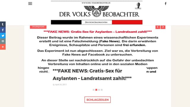 Korrigierte Seite «Volksbeobachter». Korrigierte Seite «Volksbeobachter».
