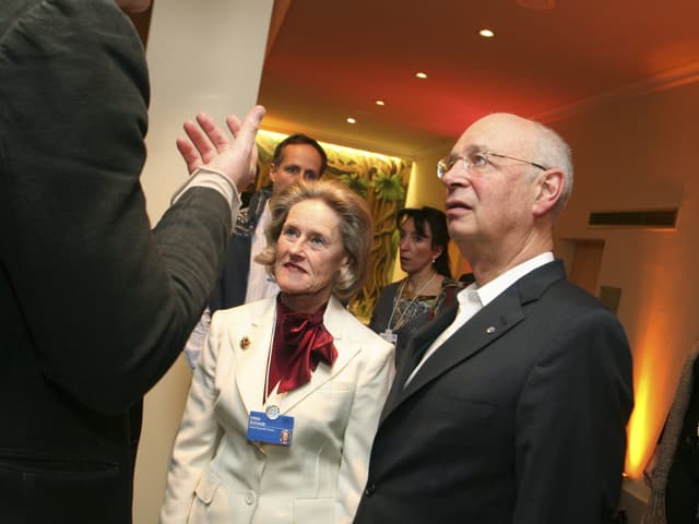 Der Gründer und seine Frau: Klaus Schwab und seine Frau Hilde beim WEF 2008.
