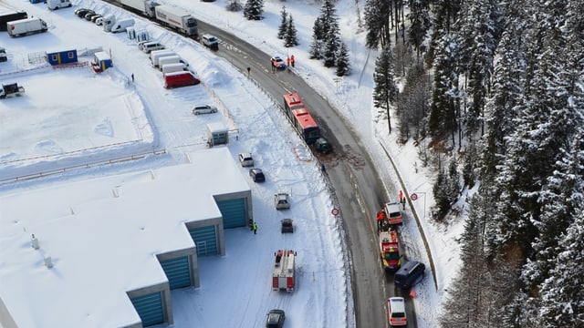 Unfallstelle in St. Moritz Unfallstelle in St. Moritz