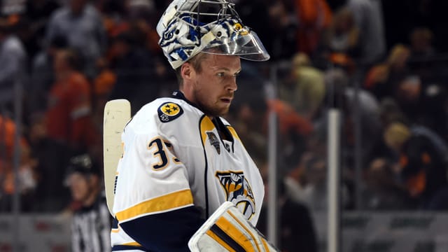 Nashville-Keeper Pekka Rinne. Nashville-Keeper Pekka Rinne.